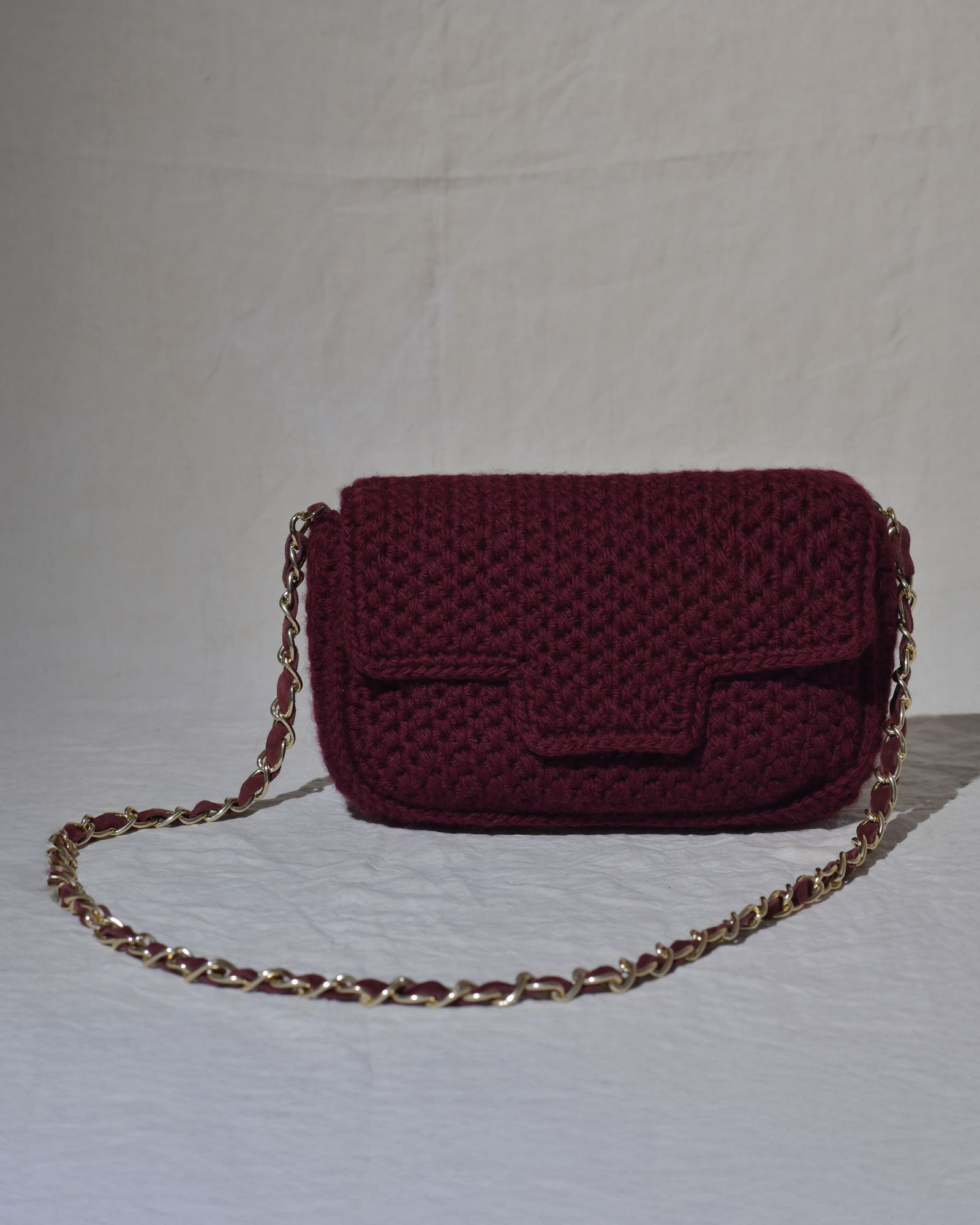 Sac porté épaule bordeaux Caterina Bertini