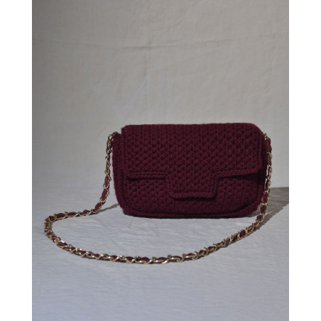 Sac porté épaule bordeaux Caterina Bertini