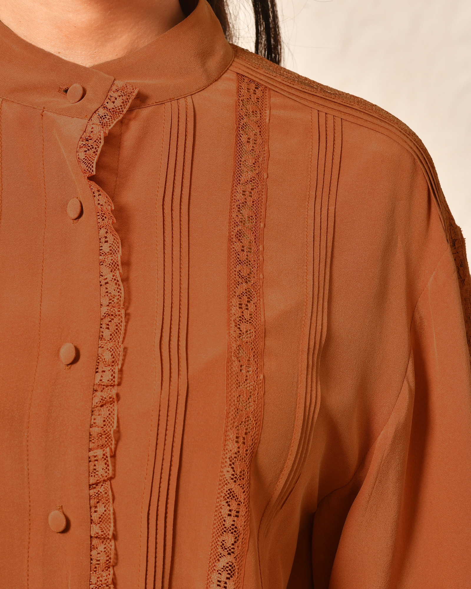 Chemisier bohème à dentelle Sfizio