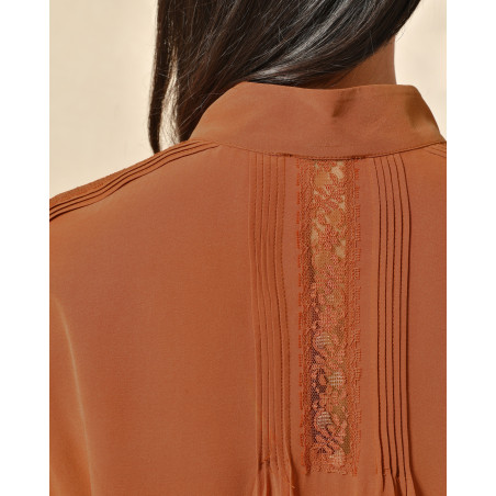 Chemisier bohème à dentelle Sfizio