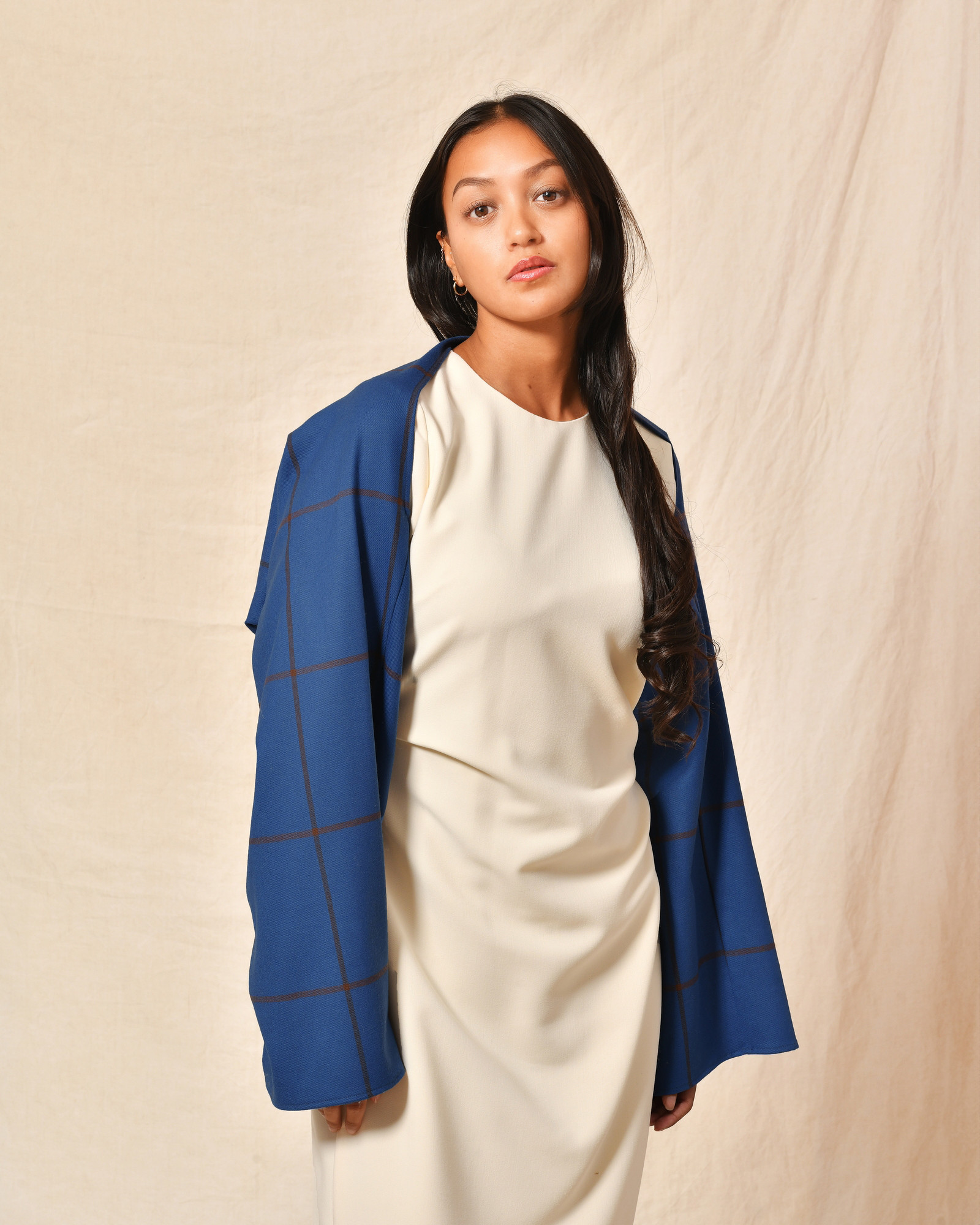 Boléro bleu à carreaux Co.Go