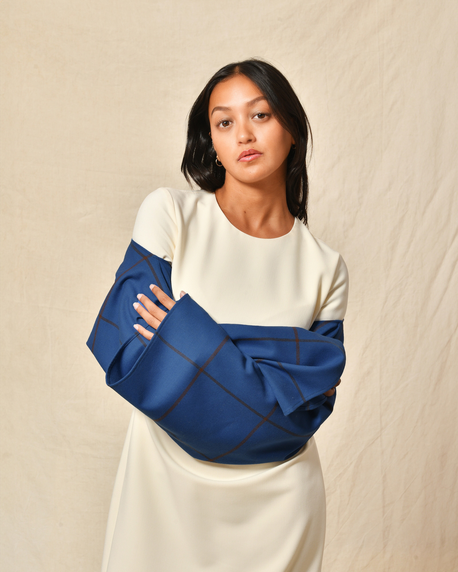 Boléro bleu à carreaux Co.Go