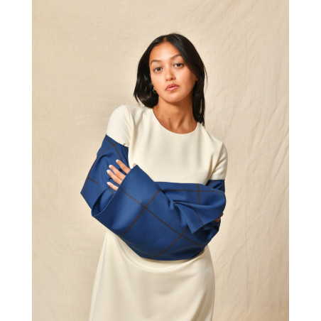 Boléro bleu à carreaux Co.Go