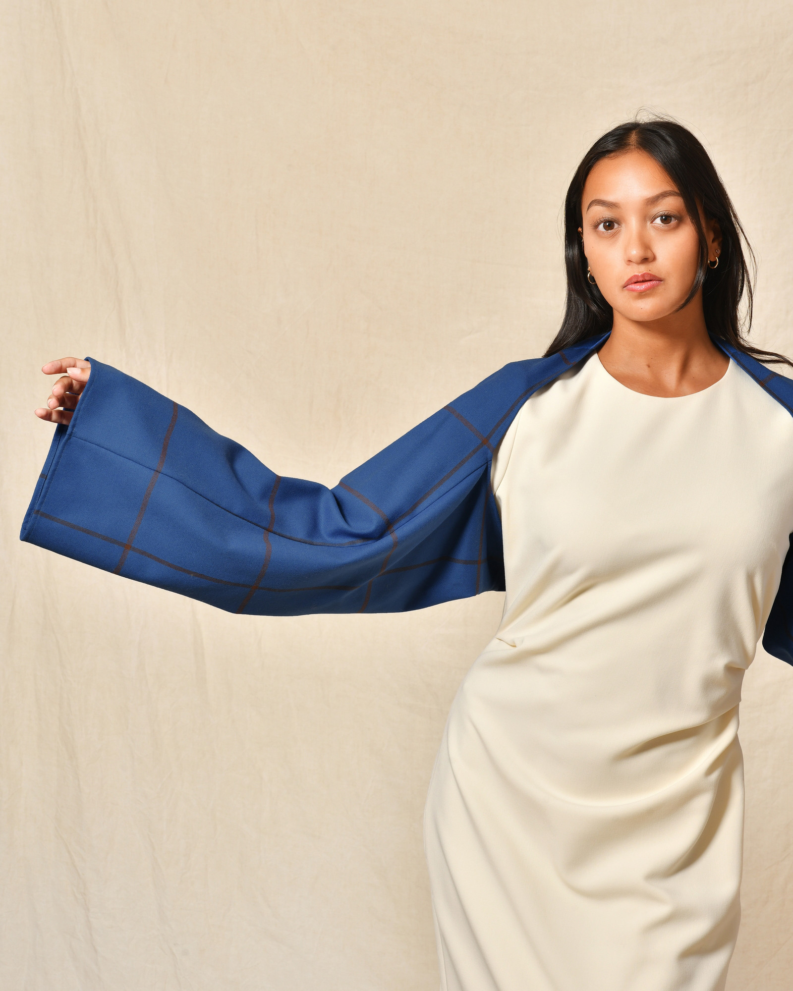 Boléro bleu à carreaux Co.Go