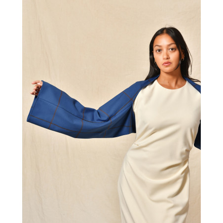 Boléro bleu à carreaux Co.Go