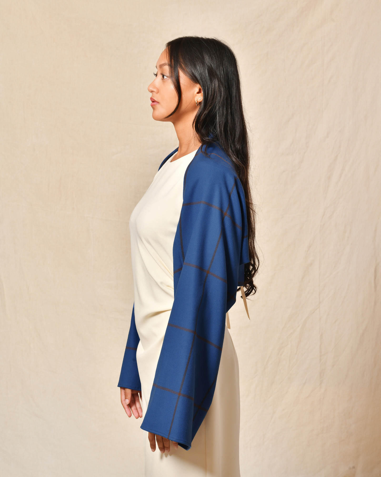 Boléro bleu à carreaux Co.Go