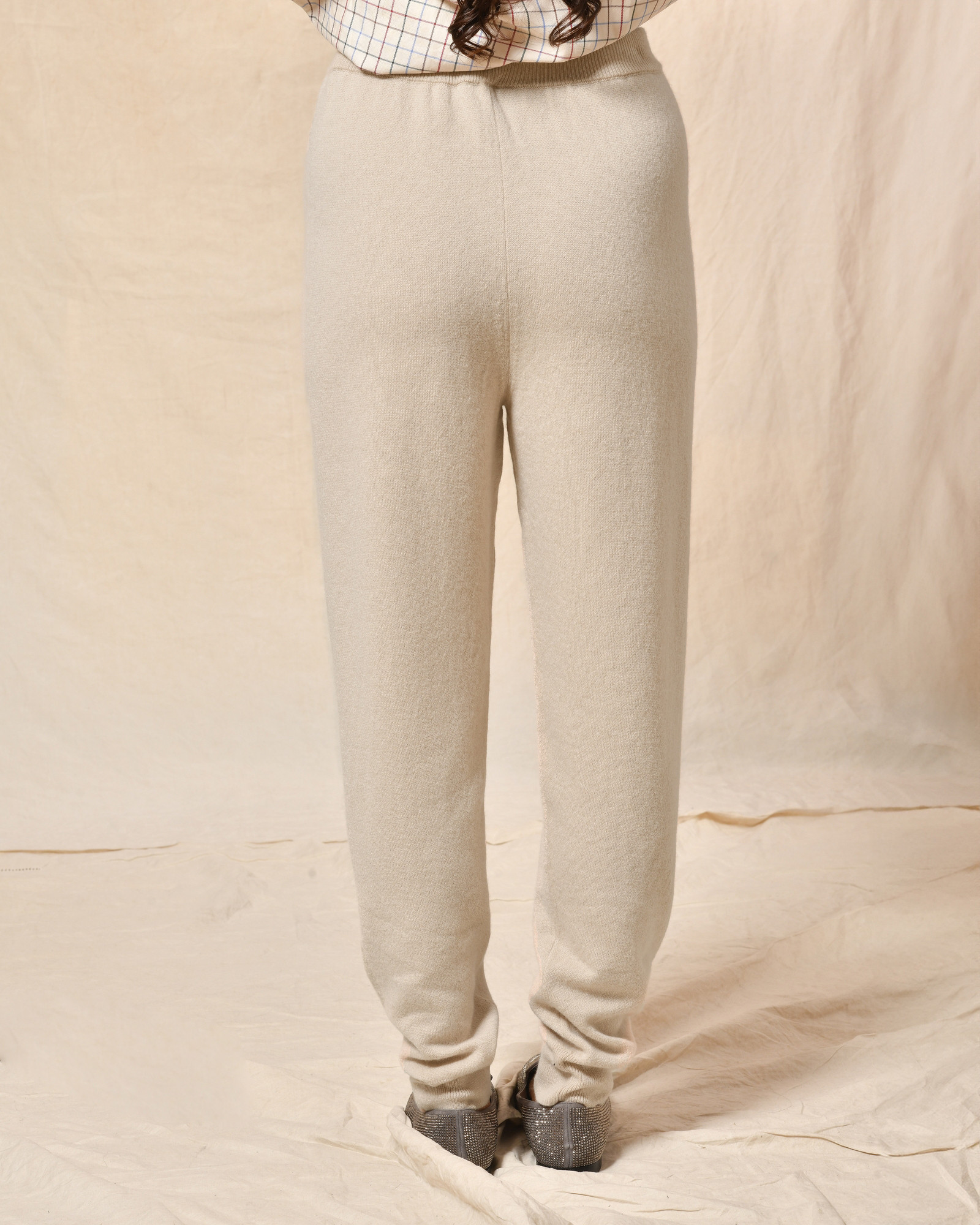 Pantalon en laine beige Manzoni 24