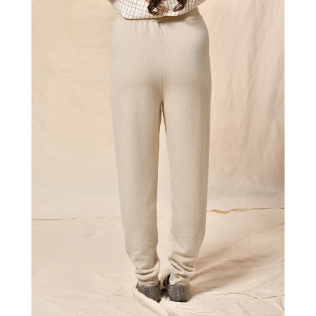 Pantalon en laine beige Manzoni 24