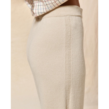 Pantalon en laine beige Manzoni 24