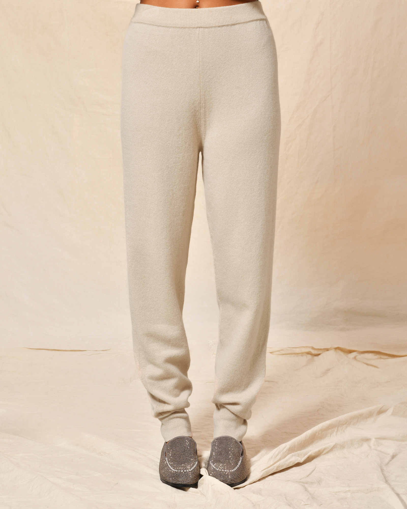 Pantalon en laine beige Manzoni 24