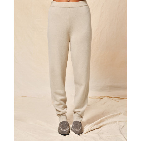 Pantalon en laine beige Manzoni 24