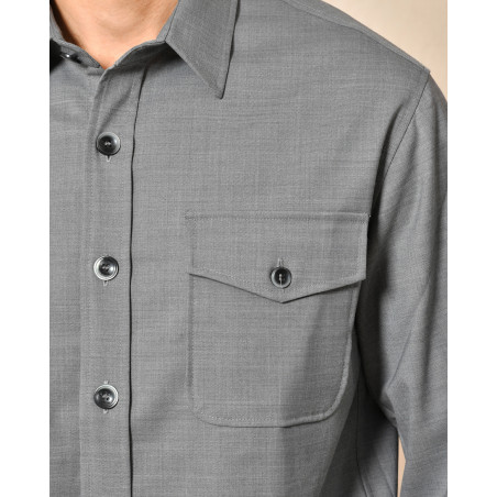 Chemise en laine grise Cruna