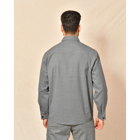 Chemise en laine grise Cruna