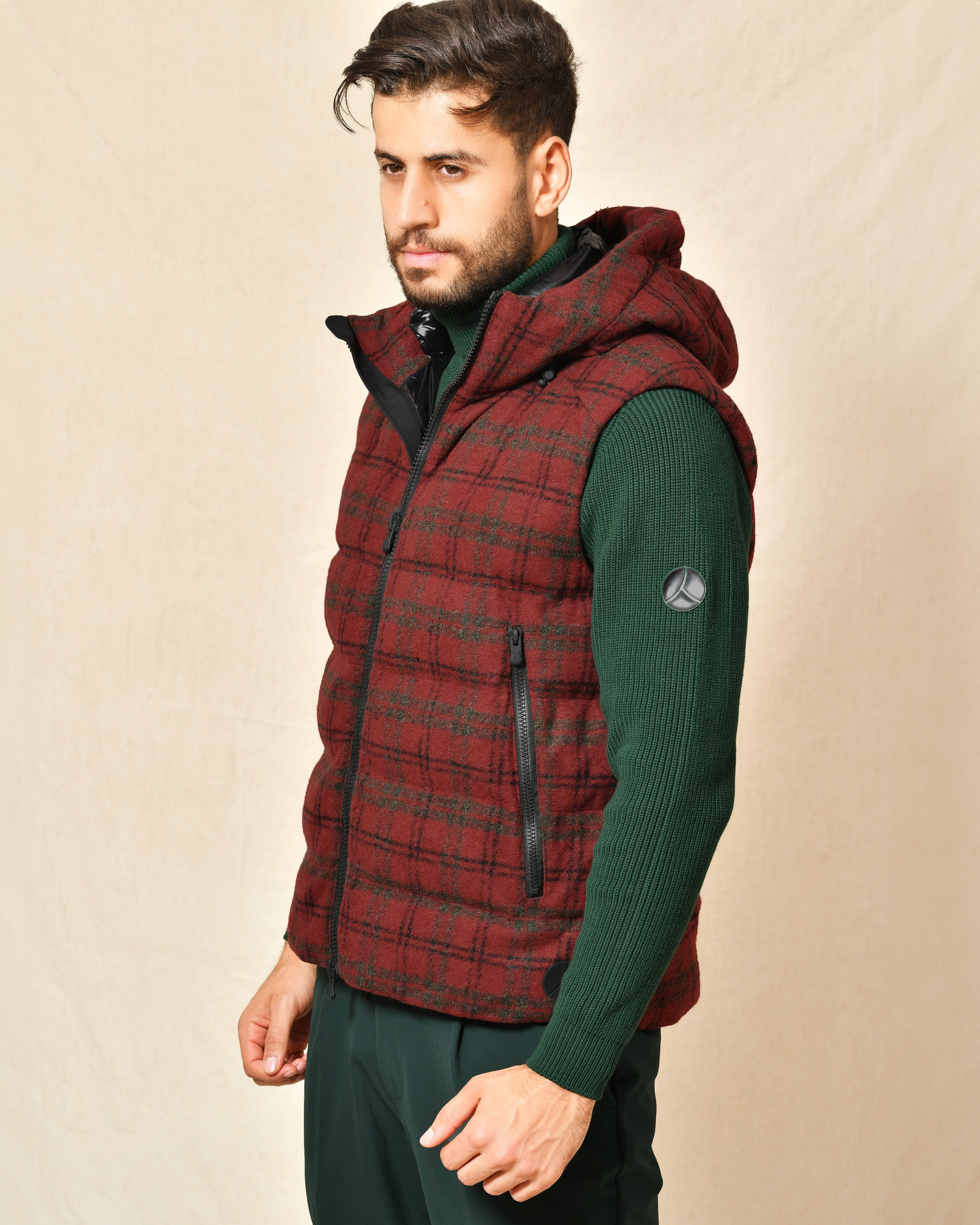 Doudoune à carreaux sans manches People Of Shibuya