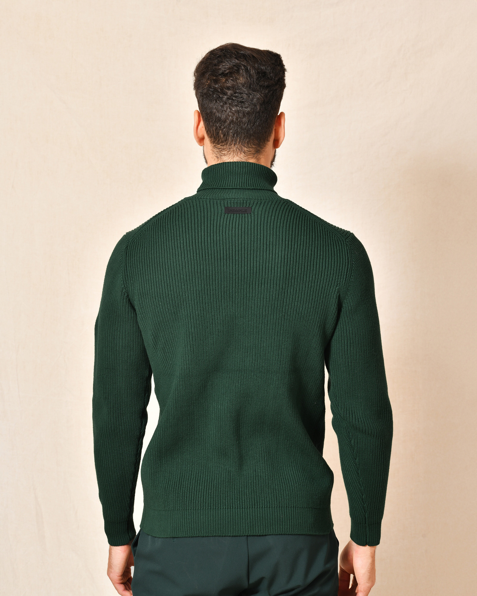 Pull vert en coton mélangé à col montant People Of Shibuya