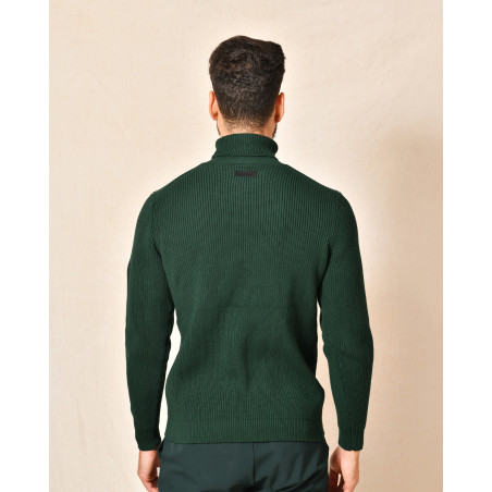 Pull vert en coton mélangé à col montant People Of Shibuya