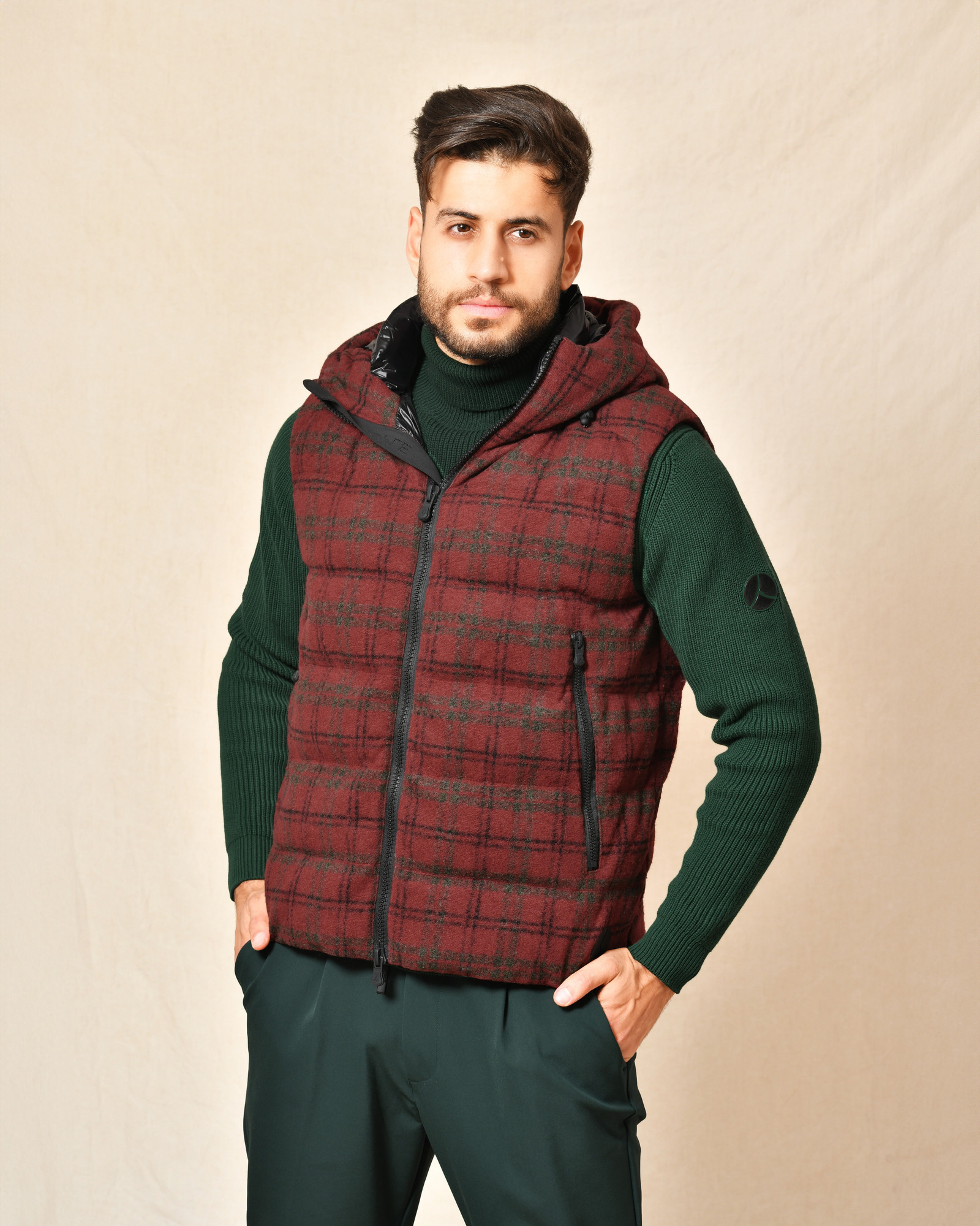 Doudoune à carreaux sans manches People Of Shibuya