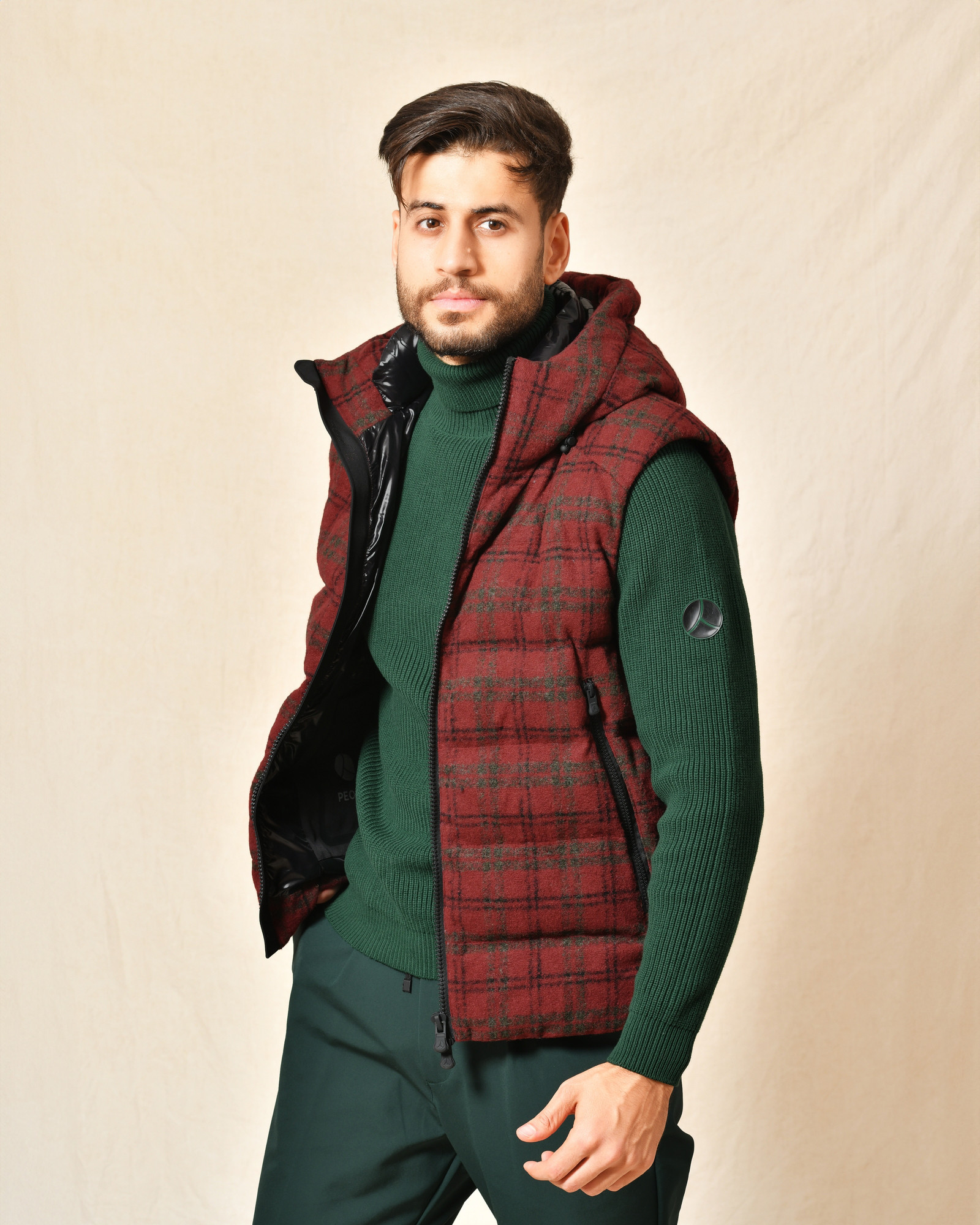 Doudoune à carreaux sans manches People Of Shibuya