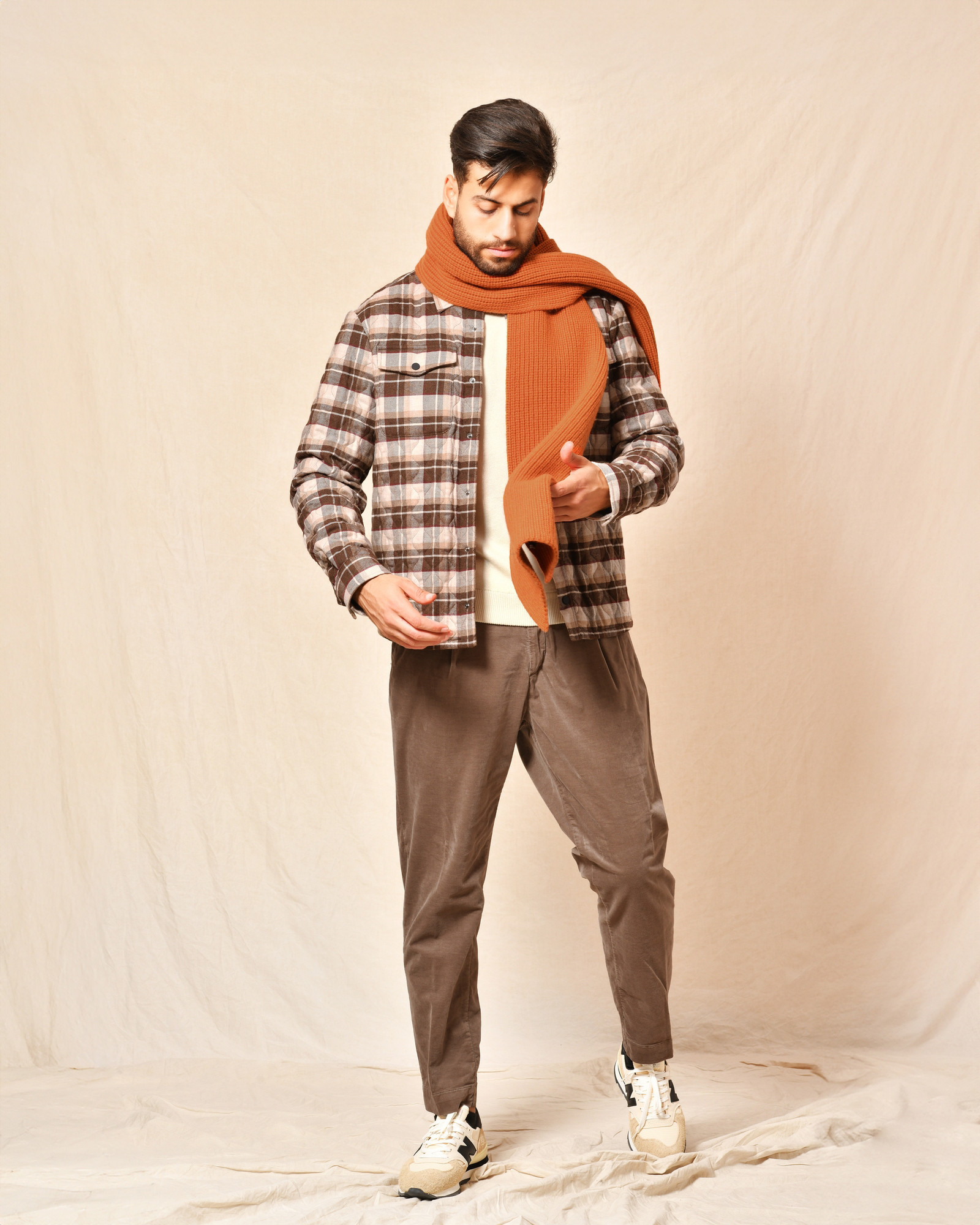 Echarpe en laine orange Cruna