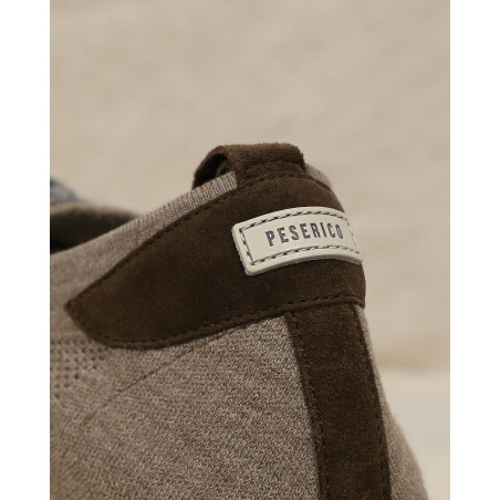 Sneackers en maille respirante taupe Peserico