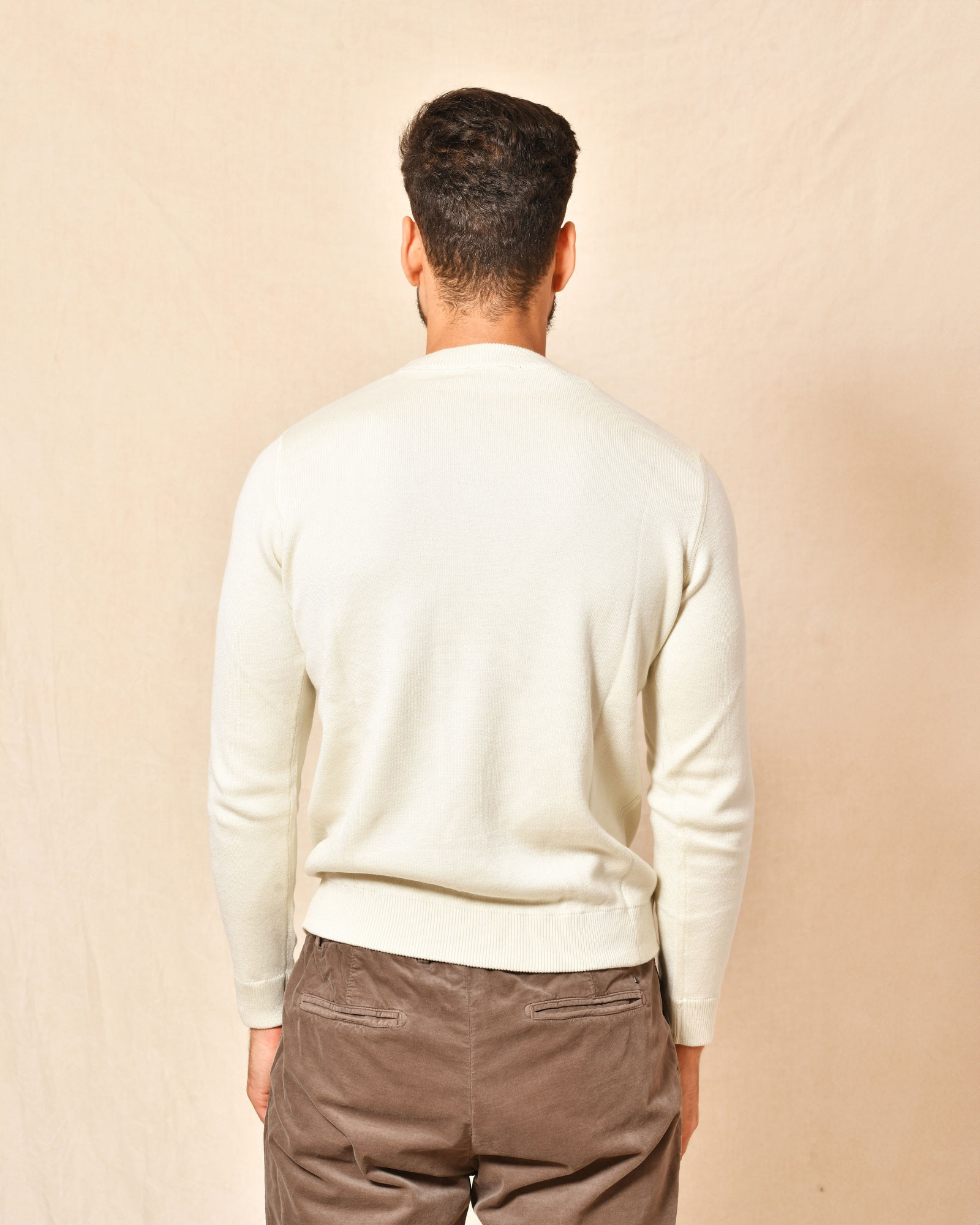 Pull col rond crème Outfit