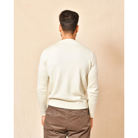 Pull col rond crème Outfit