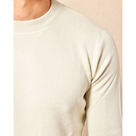 Pull col rond crème Outfit