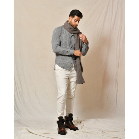 Echarpe en laine taupe Cruna