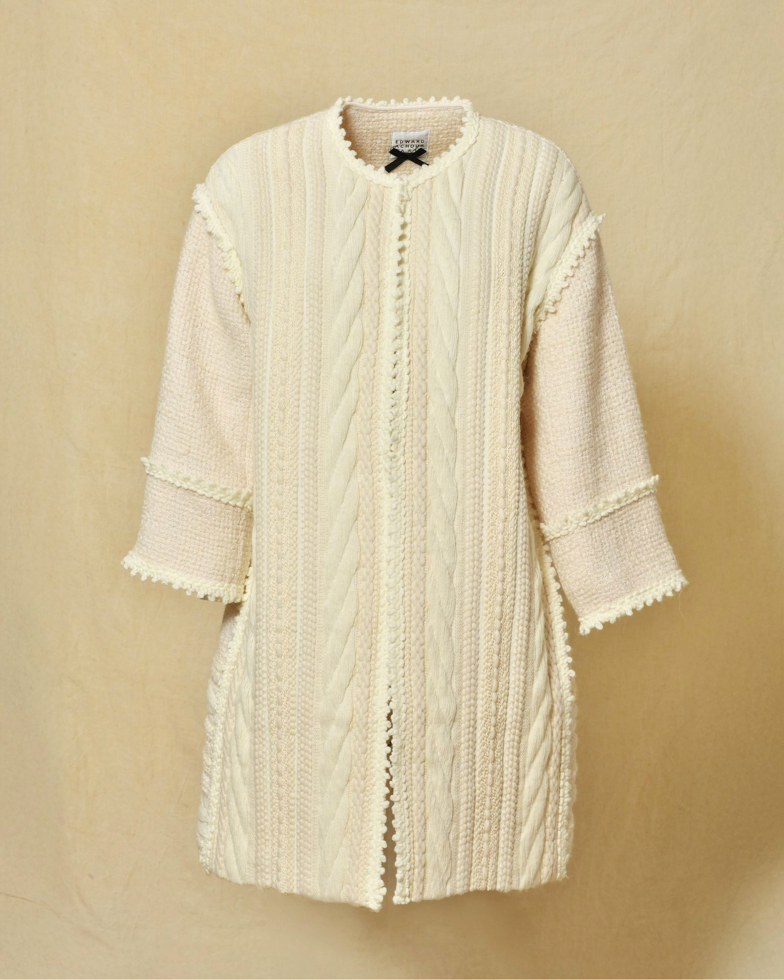 Manteau à motifs ecru Edward Achour