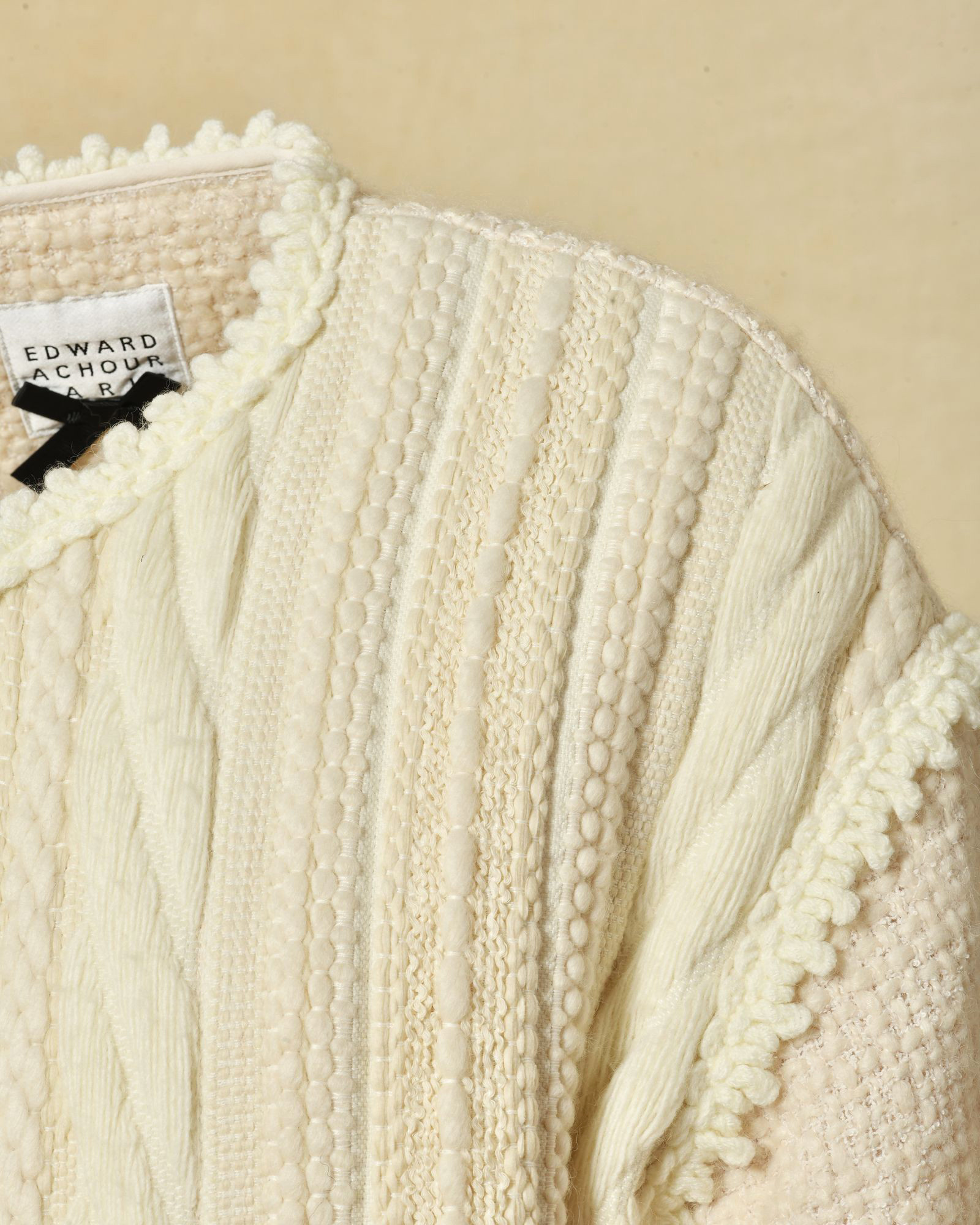 Manteau à motifs ecru Edward Achour