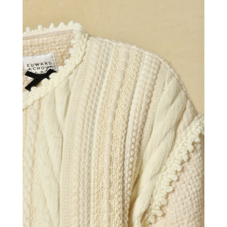 Manteau à motifs ecru Edward Achour