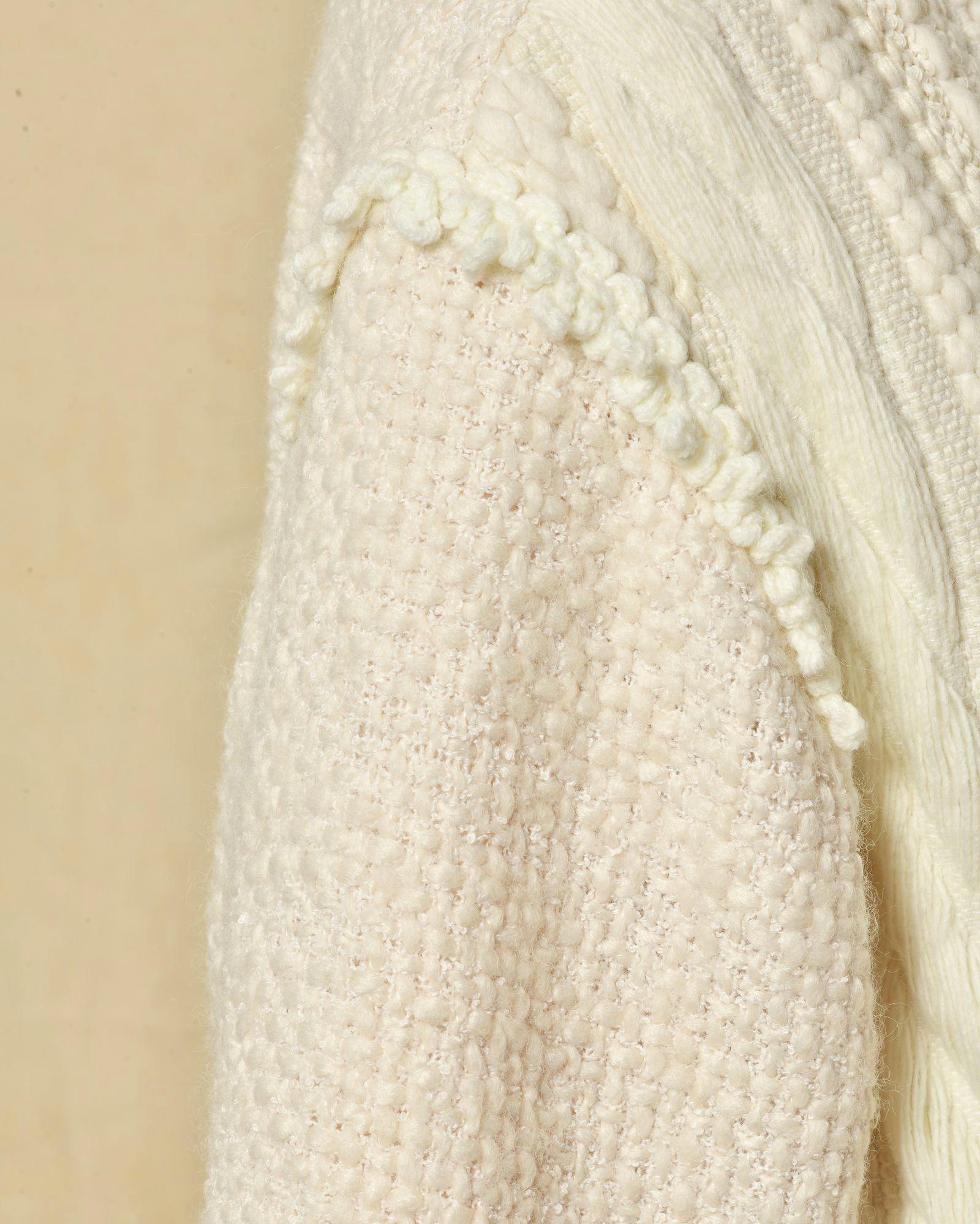 Manteau à motifs ecru Edward Achour