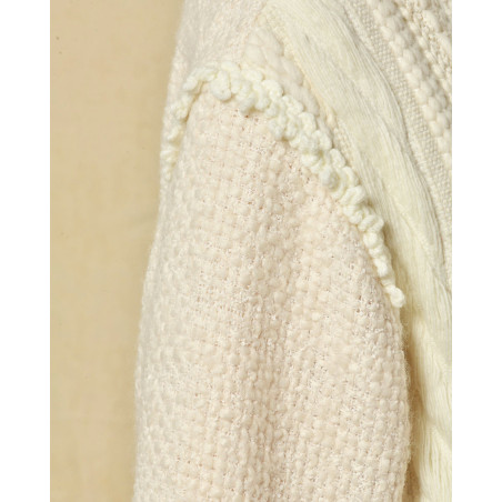 Manteau à motifs ecru Edward Achour