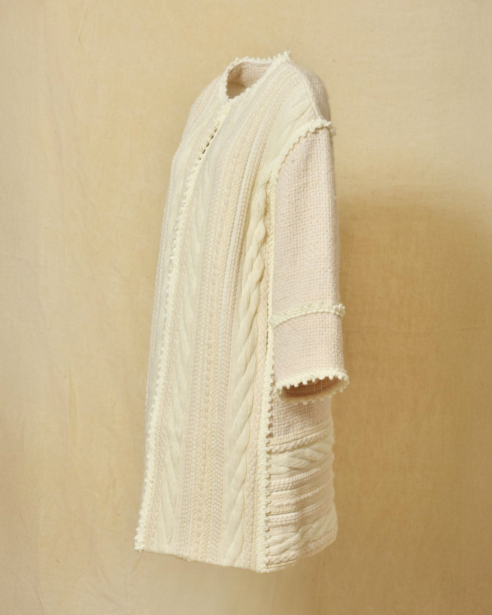 Manteau à motifs ecru Edward Achour