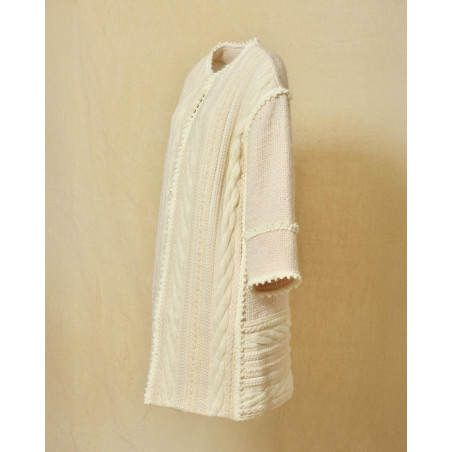 Manteau à motifs ecru Edward Achour