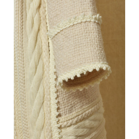 Manteau à motifs ecru Edward Achour