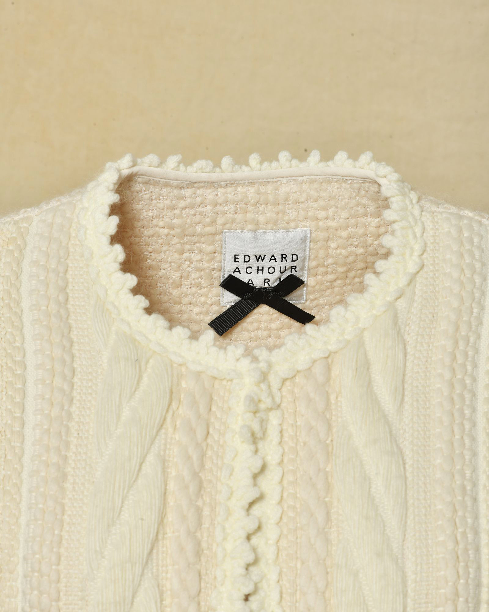 Manteau à motifs ecru Edward Achour