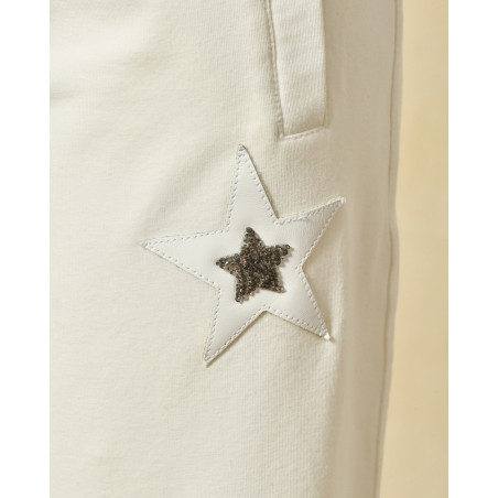 Pantalon de jogging ecru Lorena Antoniazzi