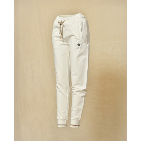Pantalon de jogging ecru Lorena Antoniazzi