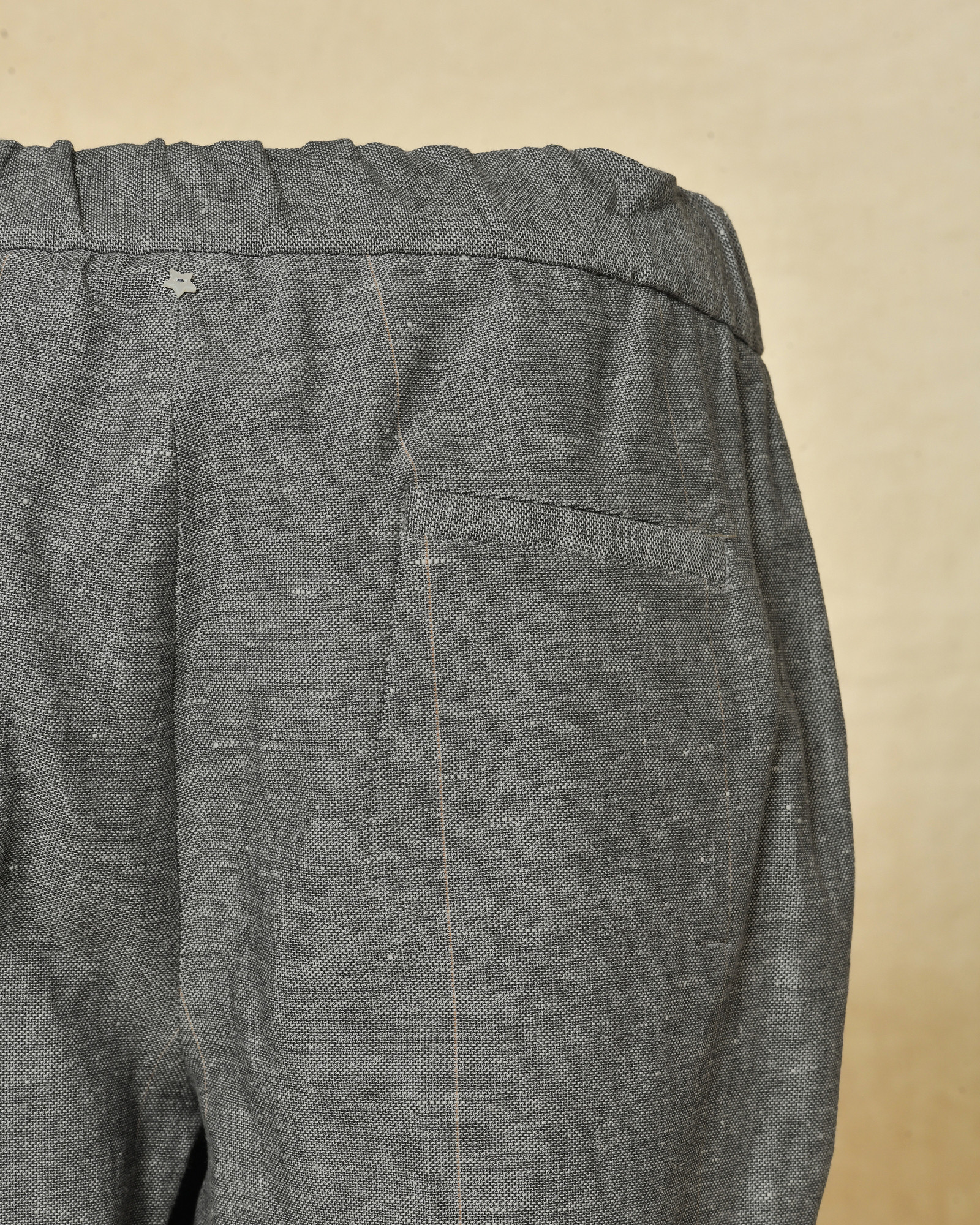 Pantalon en coton et lin gris Lorena Antoniazzi