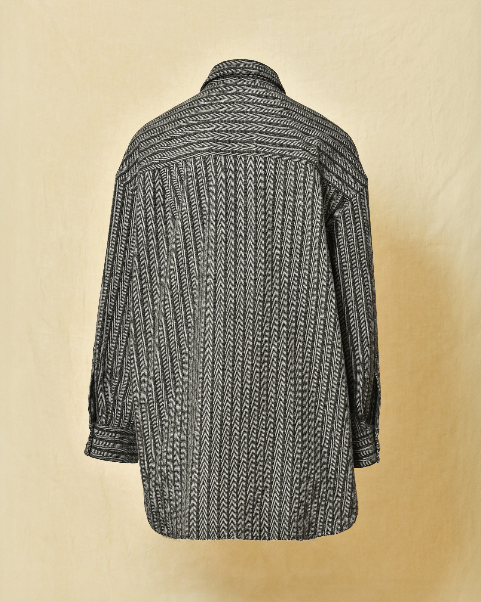 Chemise en coton taupe à rayures Malloni