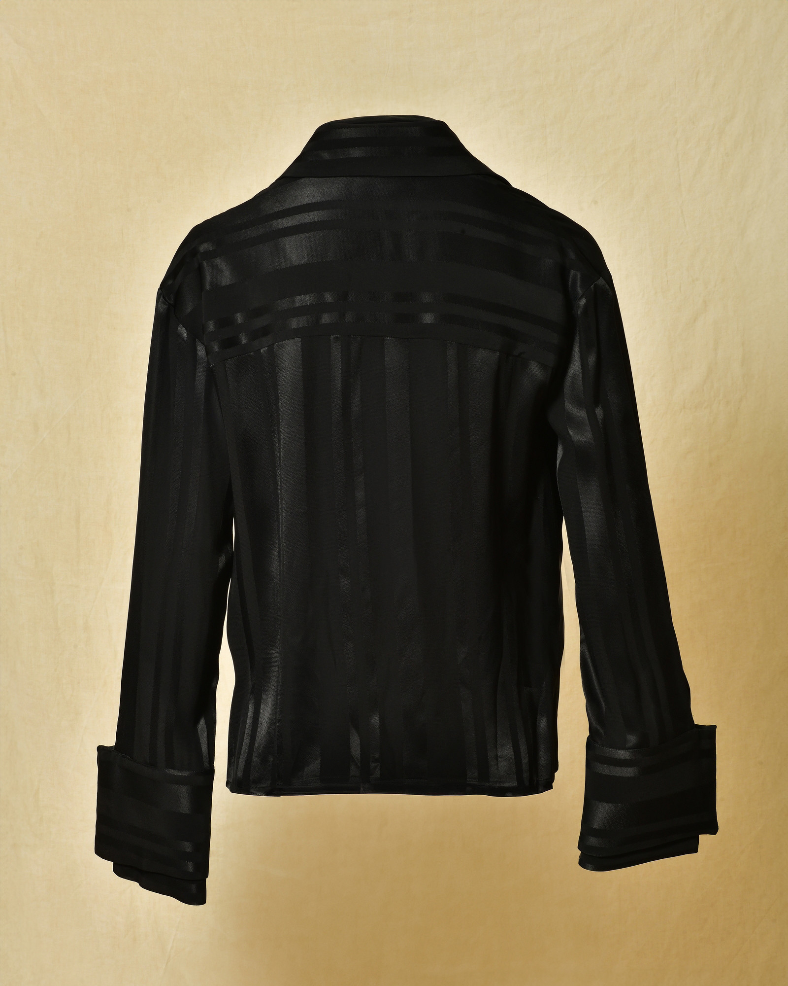 Chemise en viscose noir à rayures Malloni