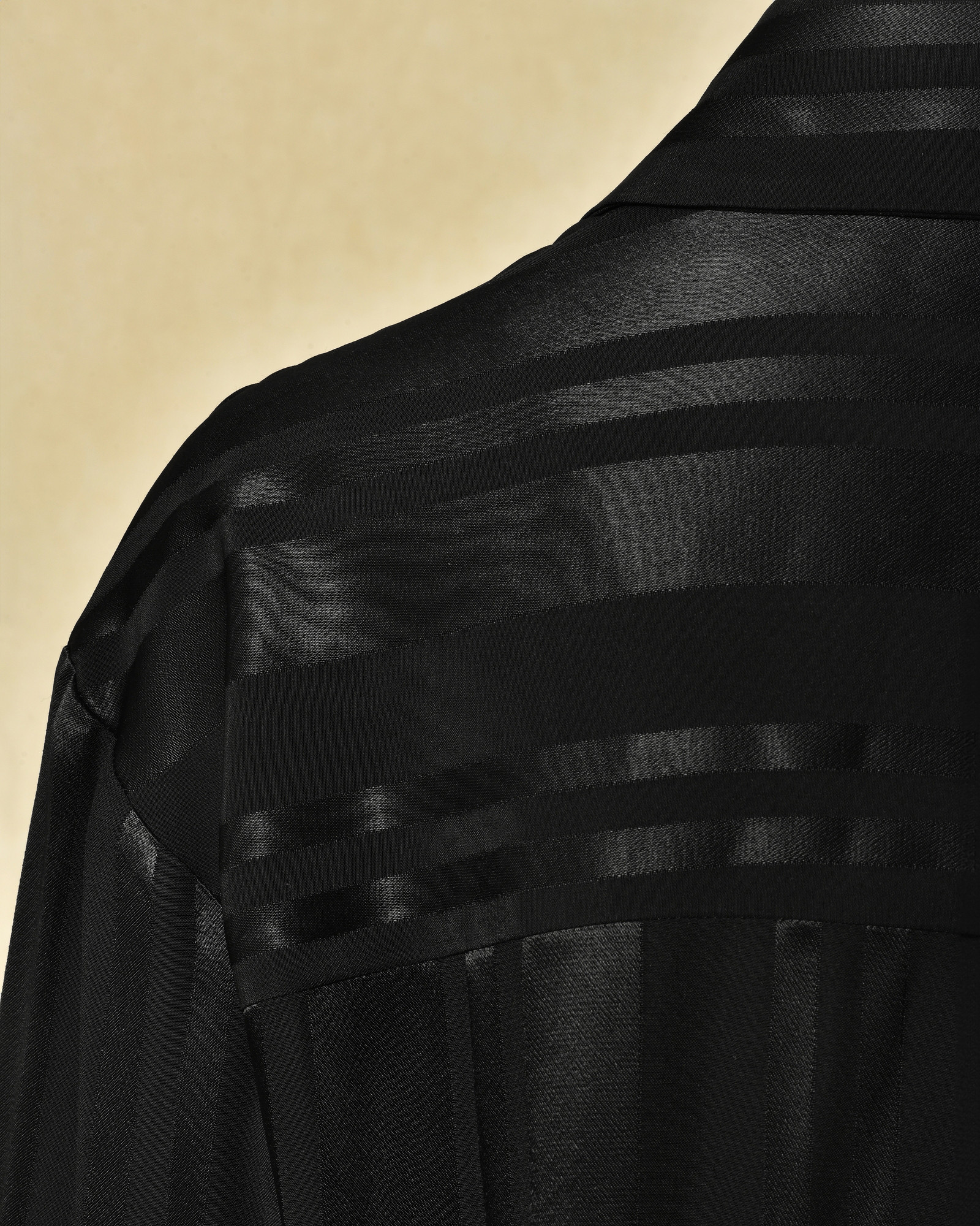 Chemise en viscose noir à rayures Malloni