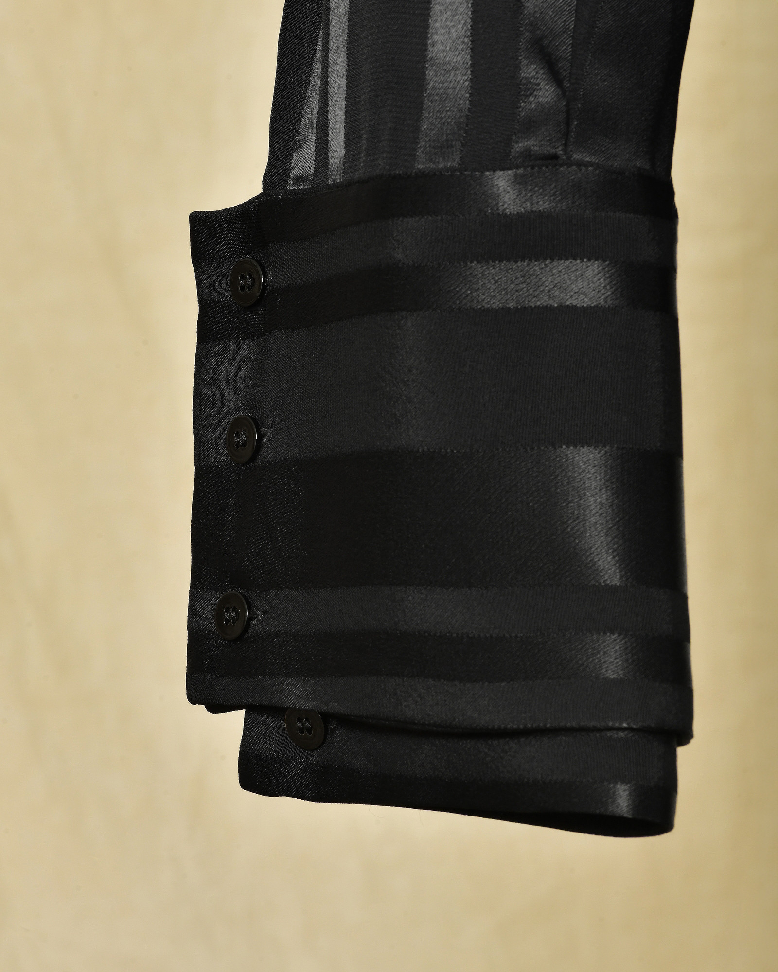 Chemise en viscose noir à rayures Malloni