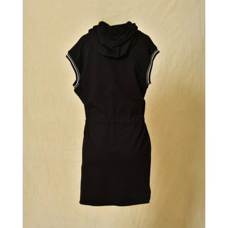 Robe  en coton noir sans manches Lorena Antoniazzi