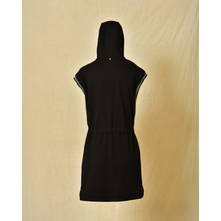 Robe  en coton noir sans manches Lorena Antoniazzi