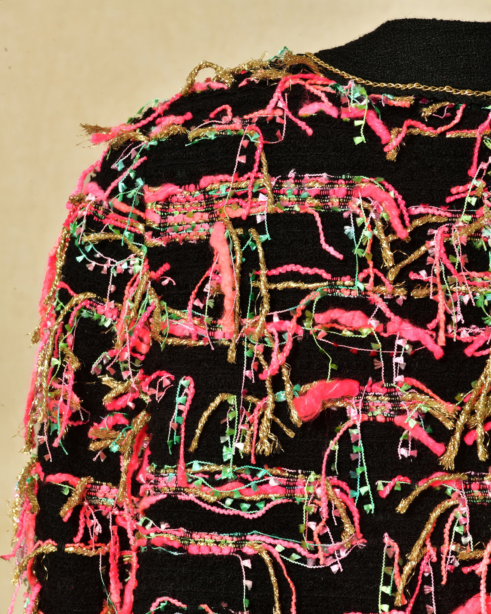 Manteau noire en tweed Edward Achour