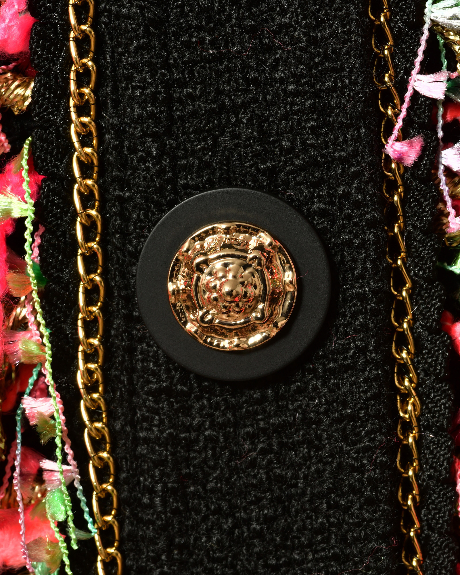 Manteau noire en tweed Edward Achour