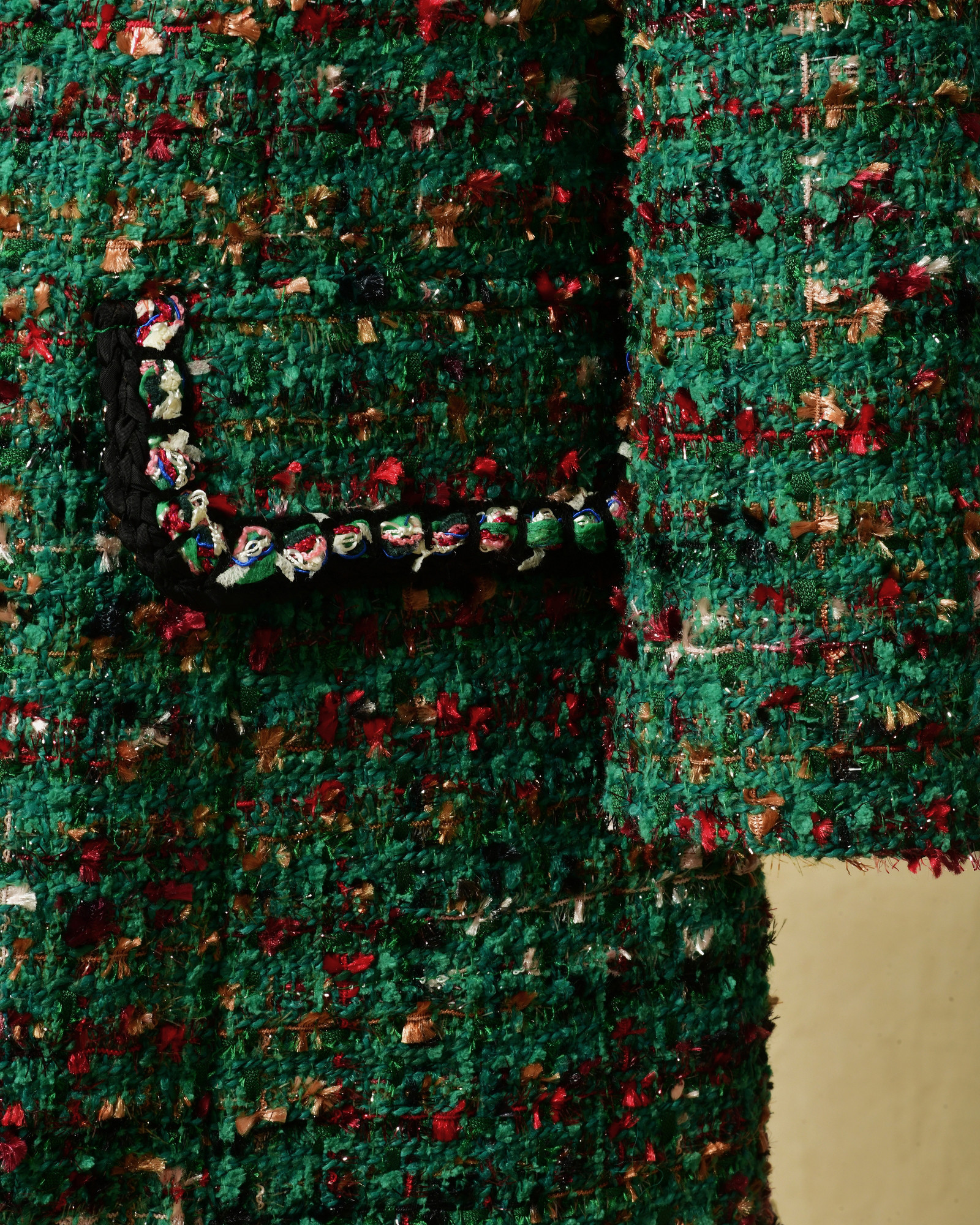 Veste en tweed vert Edward Achour