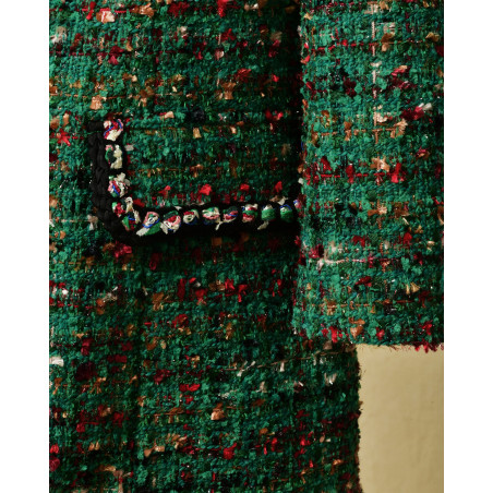 Veste en tweed vert Edward Achour